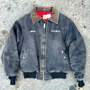 Vintage Carhartt JQ165 Men's Jacket Charcoal Size Large 1994 Production date